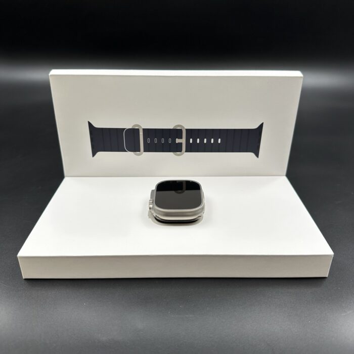 Apple Watch Ultra 2 49MM Natural Titanium Navy Ocean Band - Image 2